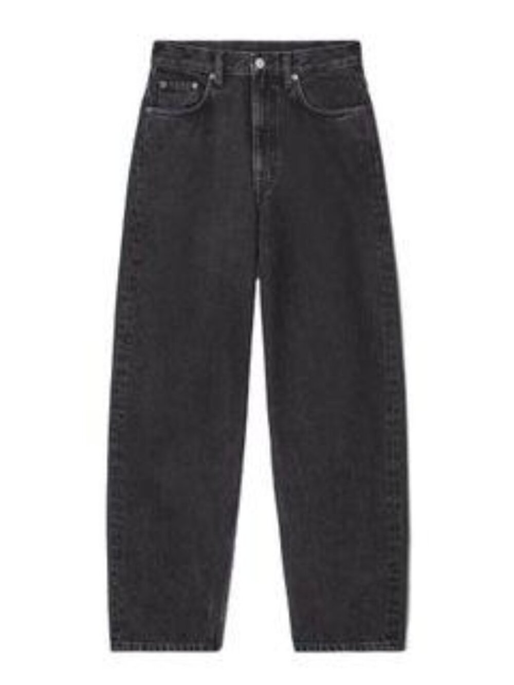 UNIQLO Baggy Curved Barrel Black Jeans sz 26 High Rise